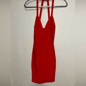 Marciano Los Angeles Dress  XS Red Stretch Sleeveless Mini Bandage Bodycon XS